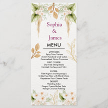 Mariage géométrique floral doré rose