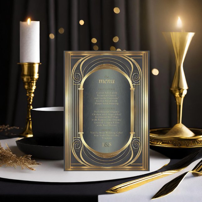 Menu Mariage Glam Art Deco ID1033 (Créateur téléchargé)