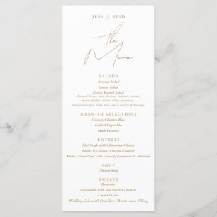 Menu Mariage Gold Chic