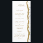 Menu Mariage Gold Edge simple<br><div class="desc">Avec un design de bord doré classique et une texture aquarelle,  ces menus mariages sont modernes et élégants. Trouvez les articles mariages correspondants dans ma boutique.</div>