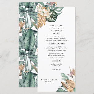 Menu Mariage Gold Tropical Pampas