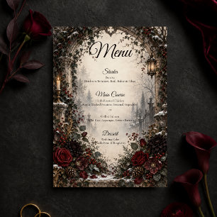 Menu Mariage gothique d'hiver maussade
