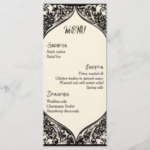 Menu Mariage gothique personnalisable