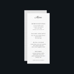 Menu Mariage gris et blanc simple<br><div class="desc">Un menu de dîner simple et moderne personnalisable et maigre en noir et blanc classique. Un fond gris doux et pointillé accentue n'importe quelle table ou place pour une occasion formelle. Ces menus paraissent superbes dans chaque assiette !</div>