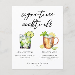 Menu Mariage Highball Signature Cocktails