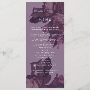 Menu Mariage Imaginaire violet