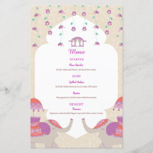 Menu Mariage indien Elegance