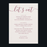 Menu Mariage Ivoire Douce. Dîner de Réception en Écritu<br><div class="desc">Une carte de menu de mariage minimaliste conçue pour présenter votre dîner de réception de manière claire et élégante. Placée sur un fond ivoire doux avec une typographie rose baie atténuée, la mise en page combine un titre en écriture cursive avec des sections de menu structurées. Chaque plat est disposé...</div>