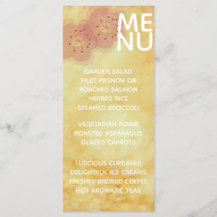 Menu mariage Jaunes d'influence asiatique Golfs