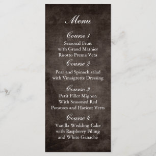 menu mariage marron rustique mason jar