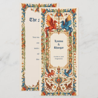 Menu Mariage Médiéval, Manuscrit Ancien
