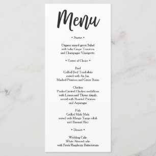 Menu mariage - Menu Fête des mariées - Sucré