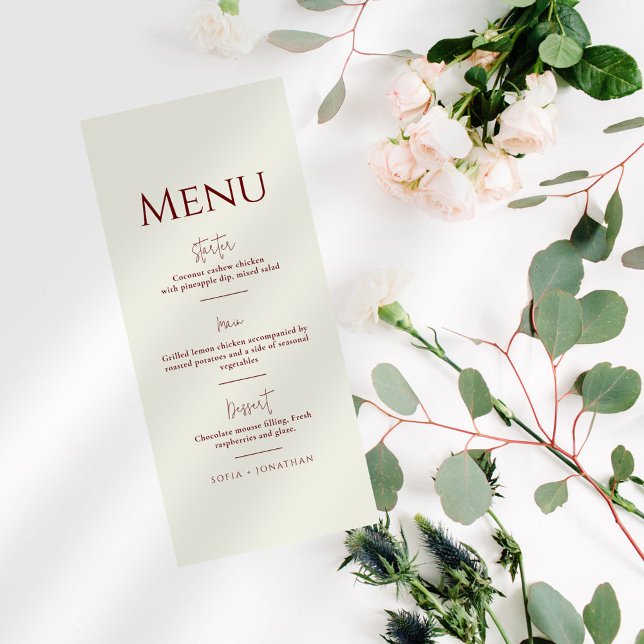 Menu Mariage minimaliste Canyon Rose (Créateur téléchargé)