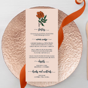 Menu Mariage minimaliste Marigold
