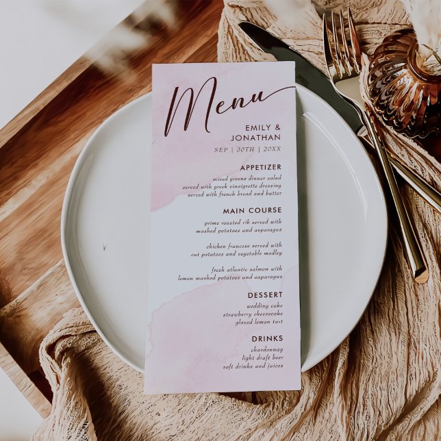 Menu Mariage minimaliste moderne (Créateur téléchargé)