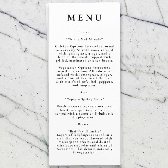 Menu Mariage moderne (Créateur téléchargé)