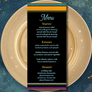 Menu Mariage moderne de fleurs mexicaines