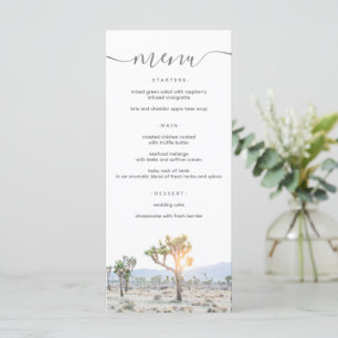Menu Mariage moderne élégant Joshua Tree Boho
