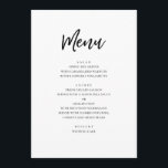Menu Mariage moderne noir et blanc. Simple minimaliste<br><div class="desc">Menu moderne mariage noir et blanc. Convient pour l'anniversaire,  l'anniversaire et toute autre fête. Contactez-moi,  s'il vous plaît,  si vous avez besoin d'autres articles.</div>