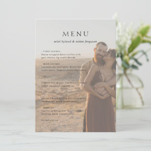 Menu Mariage Moderne Photo Propre