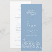 Mariage monogramme blanc bleu fleur de lis