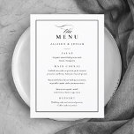 Menu Mariage noir et blanc classique<br><div class="desc">Ce menu classique de mariage élégant est simple et polyvalent. Il présente un design chic noir et blanc avec un monogramme,  des détails de script,  un cadre simple et un texte formel modifiable. Cliquez sur le bouton Modifier pour customiser cette conception.</div>