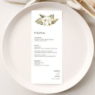 Menu Mariage Orchidée blanche