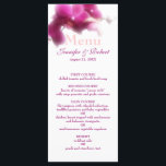 Menu Mariage Orchidée rose<br><div class="desc">Menu personnalisé mariage orchidée rose.</div>