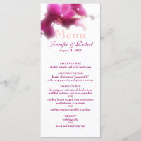 Menu Mariage Orchidée rose