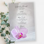 Menu Mariage Orchidée rose et Voile<br><div class="desc">Customisez le joli menu Mariage Orchidée rose et Voile avec les détails du repas que vous pourrez servir à votre dîner ou déjeuner mariage en ajoutant la salade ou le premier plat, l'entrée ou le deuxième plat et le dessert ou le troisième plat. Personnalisez-le avec le nom de la mariée...</div>