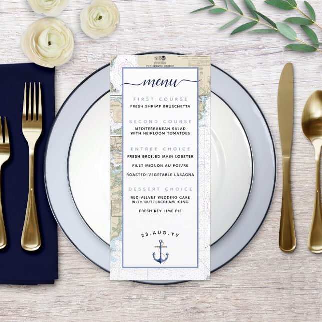 Menu Mariage ou événement traditionnel authentique ⚓ na (Traditional Authentic Nautical ⚓ Wedding or Event Menu
)