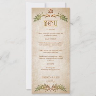 Menu Mariage Pagan Celtic Antlers