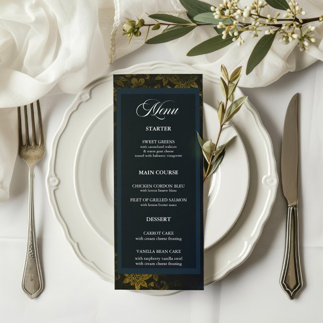 Menu Mariage personnalisé intemporel et élégant (Créateur téléchargé)