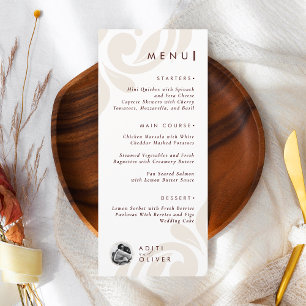 Menu Mariage Photo de Typographie Élégante Vintage Clas