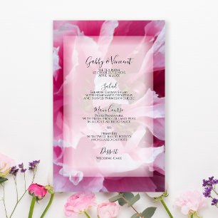 Menu Mariage Pink Peony