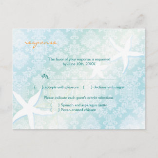 Menu Mariage Plage Bijoux Choix RSVP