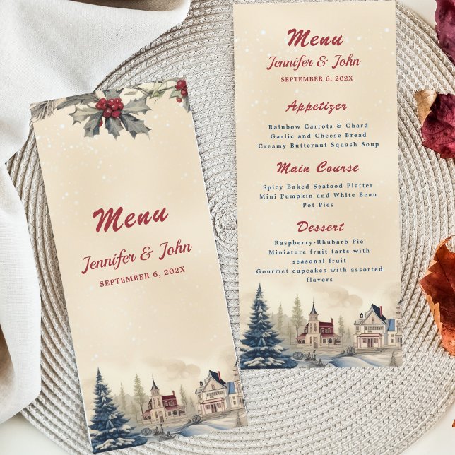 Menu Mariage romantique d'hiver (Créateur téléchargé)