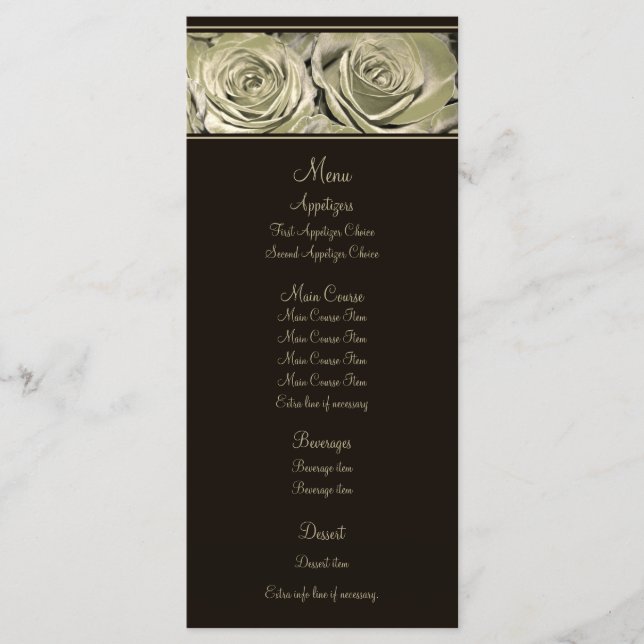 Menu Mariage Rose Platinum (Devant)