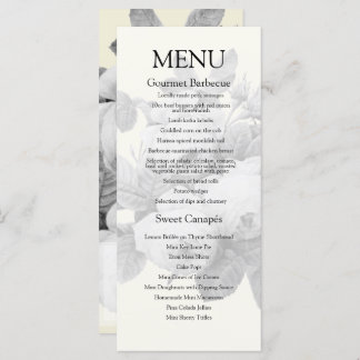 Menu Mariage Rose vintage