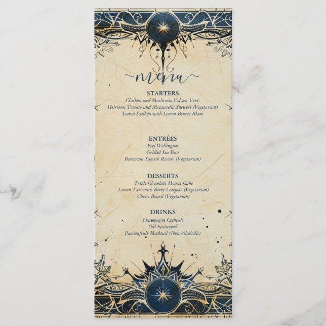 Menu Mariage royal numénoréen (Devant)