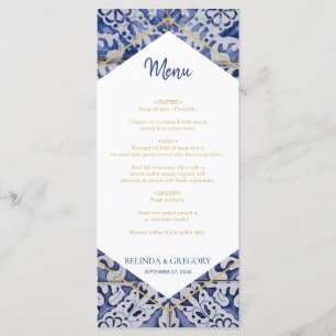 Menu Mariage Russe Portugais Carreaux