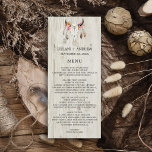 Menu Mariage Rustique en bois clair<br><div class="desc">Profitez de votre mariage de automne avec ces menus mariages rustiques.</div>