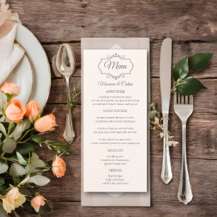 Menu Mariage rustique Filigree