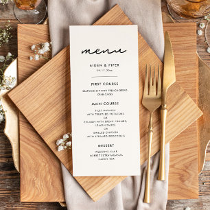 Menu Mariage simple