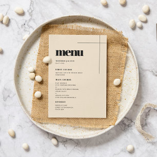 Menu Mariage simple et élégant