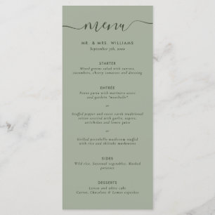 Menu Mariage simple et moderne