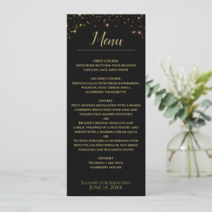 Menu Mariage Sparkles chatoyant