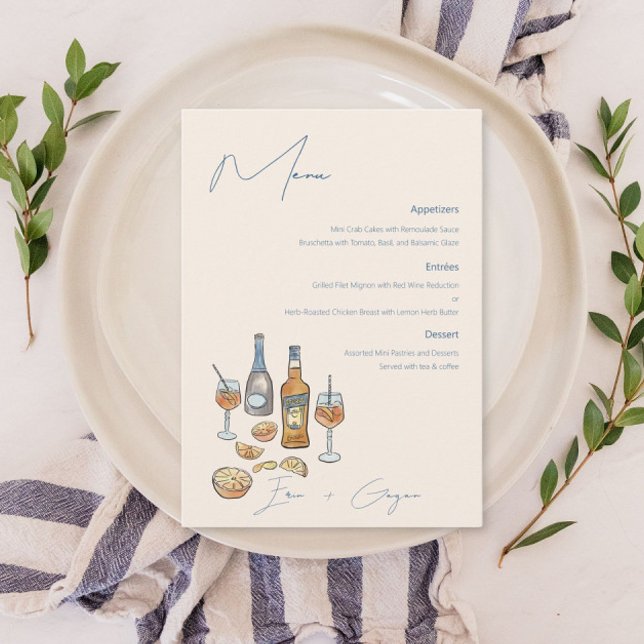 Menu Mariage Spritz italien (Créateur téléchargé)