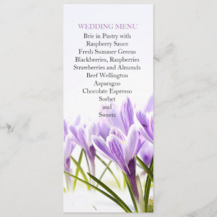 Menu Mariage Sunny Spring Lavender Iris