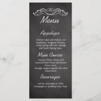 Menu Mariage Tableau de bord d'ardoise